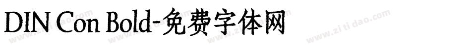 DIN Con Bold字体转换